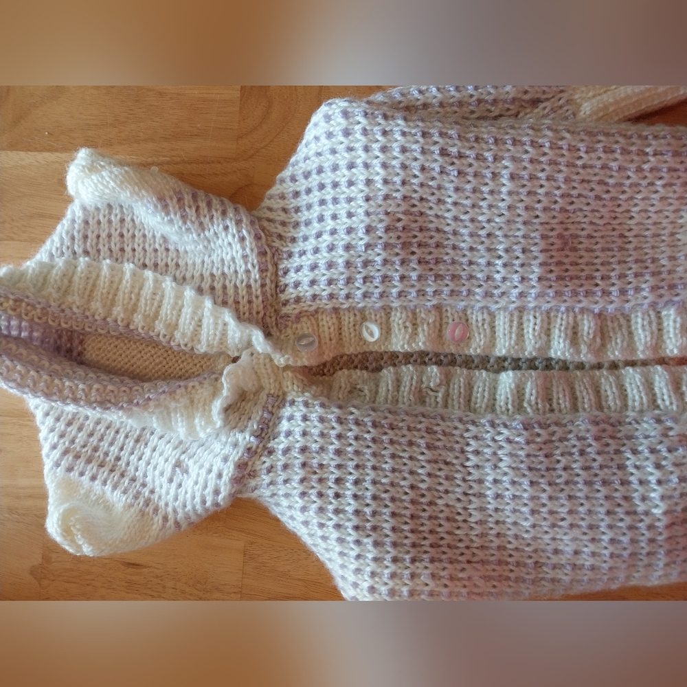 Handmade Knitted/Crochet Baby Sweater